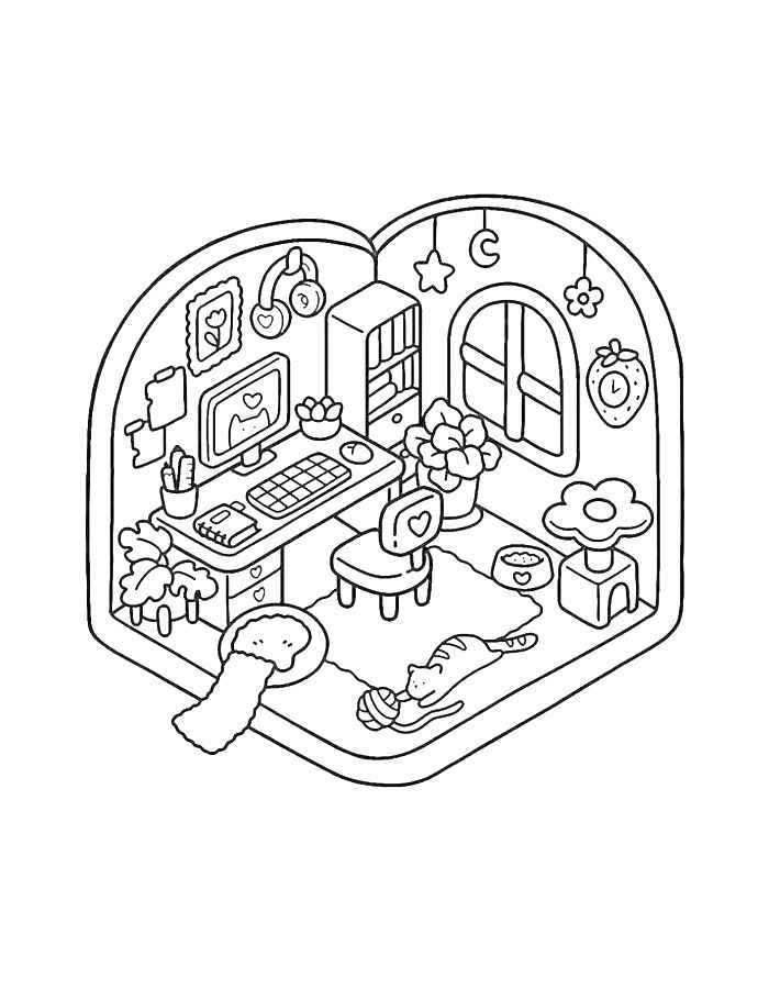 Little Corner Coloring Pages Free Printable PDF 