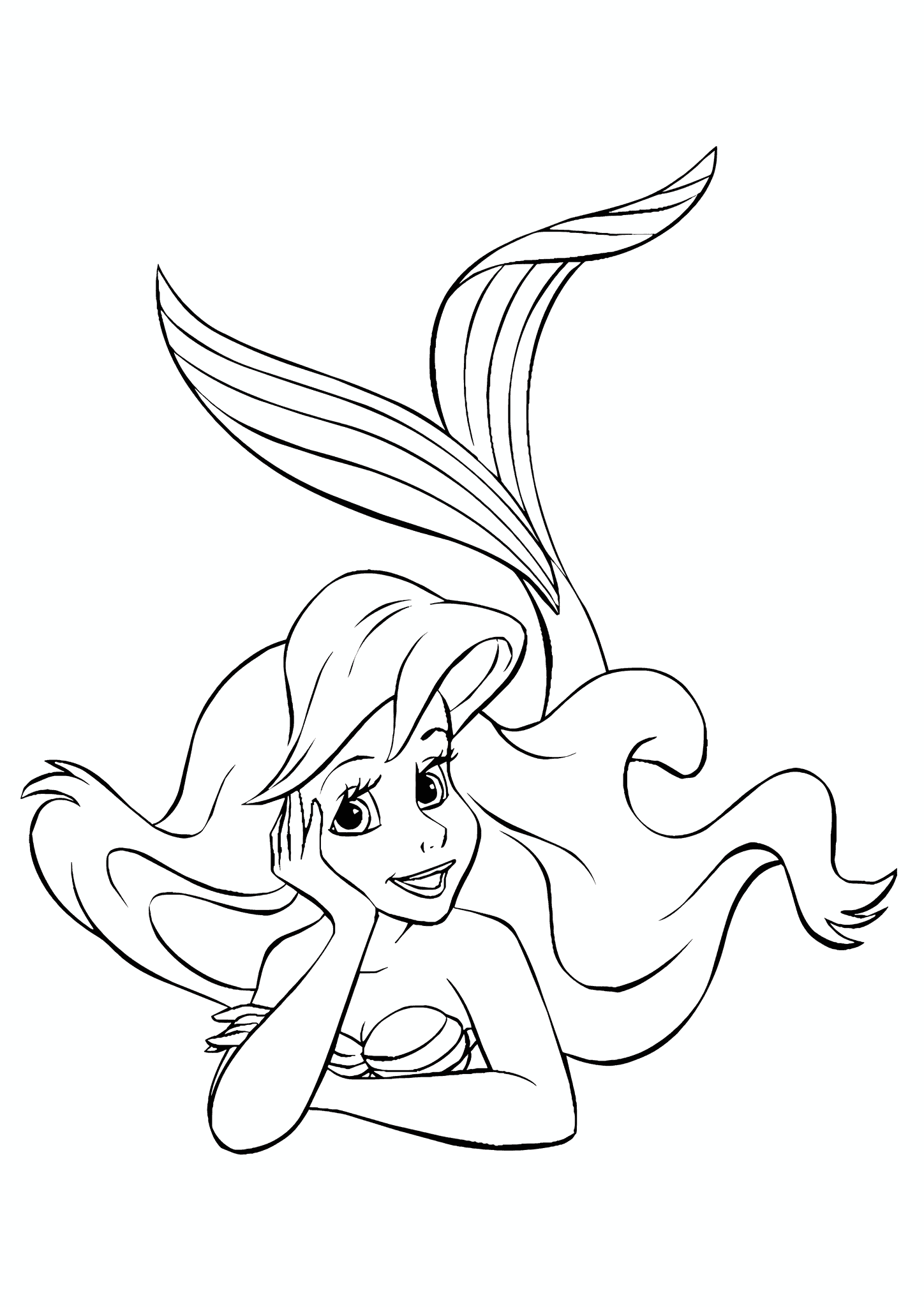 mermaid free coloring pages