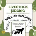 Livestock Judging Sheets FFA Livestock Judging Livestock Animal