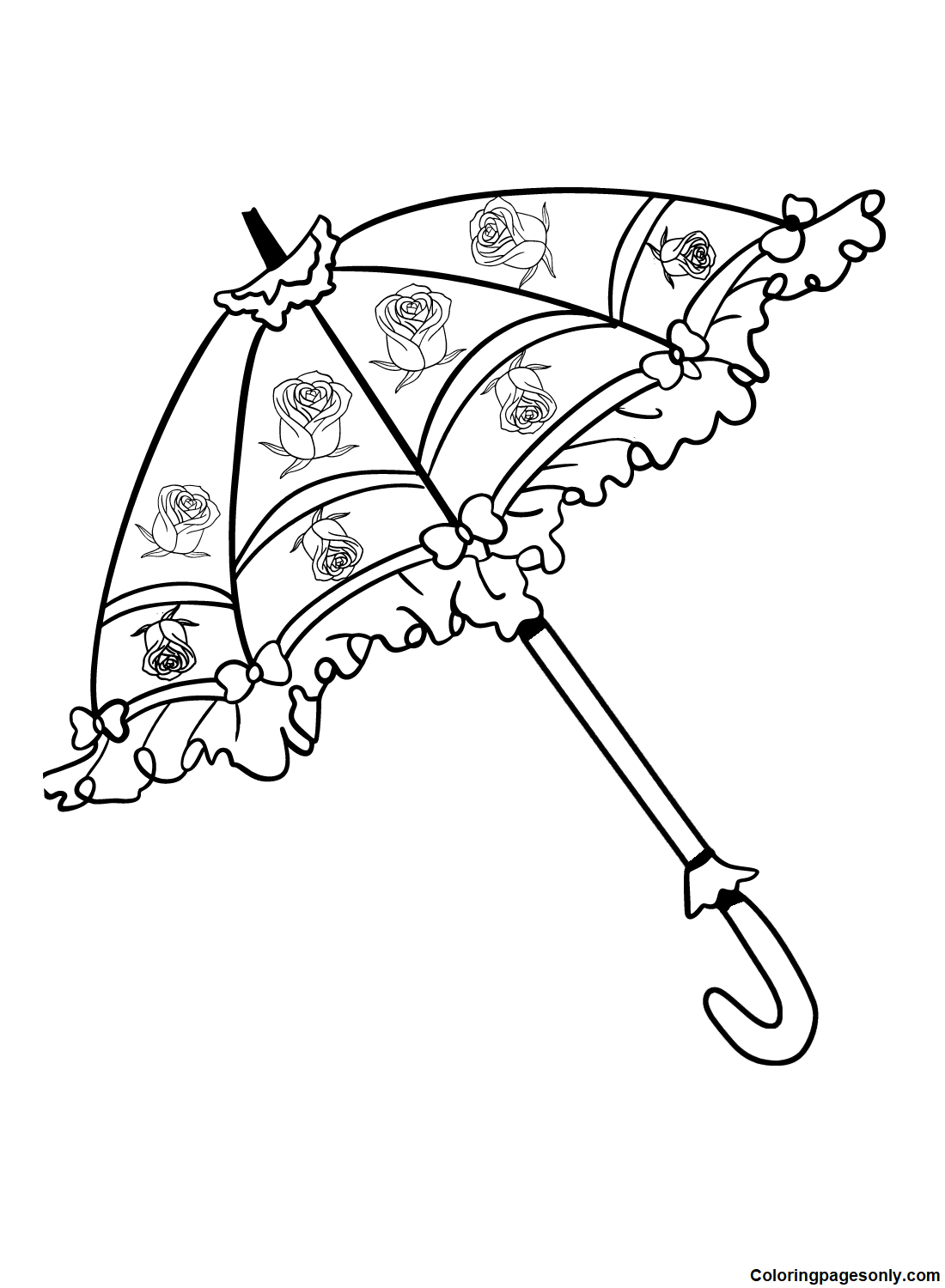 Umbrella Coloring Page