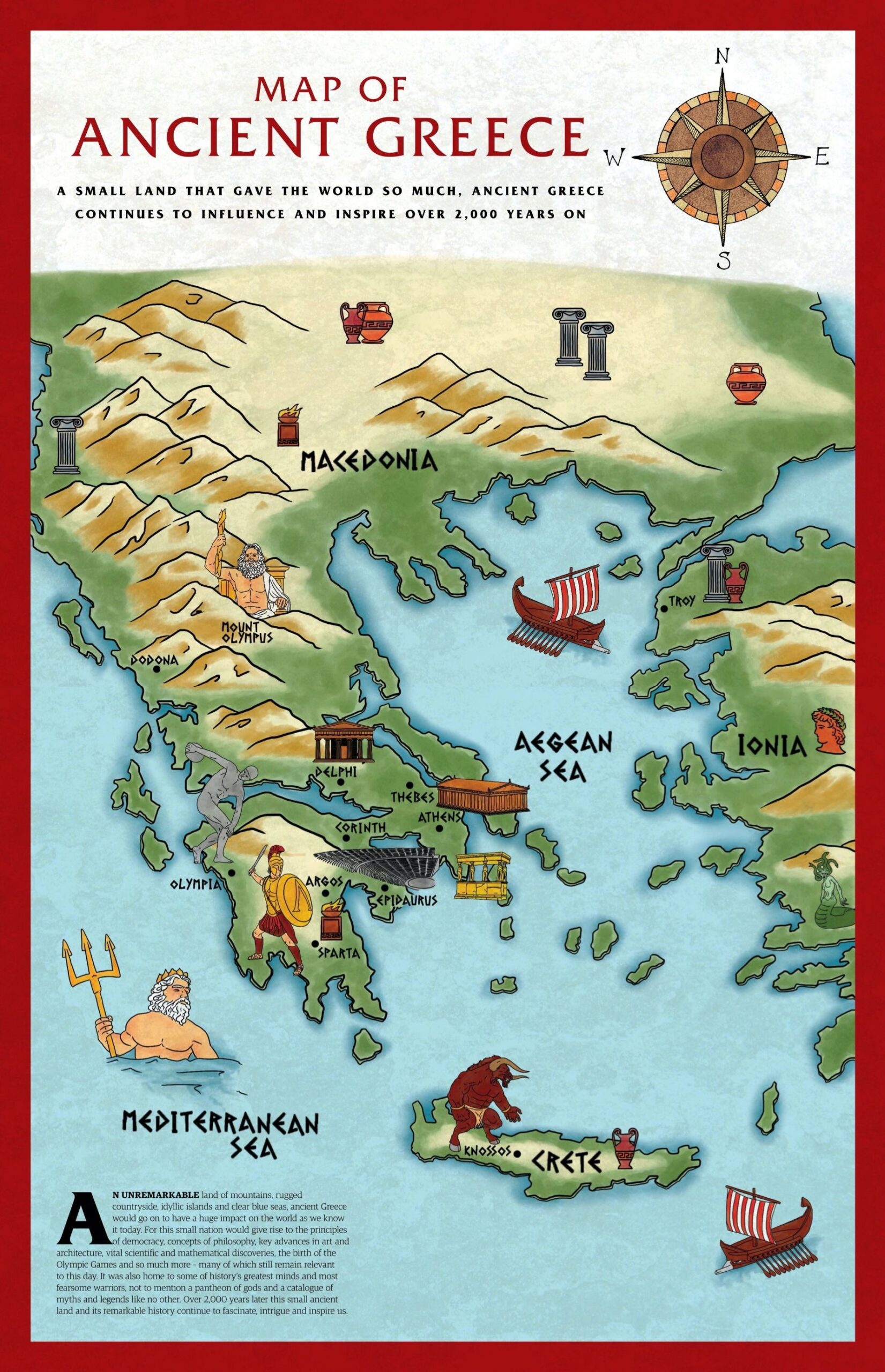 Map Of Ancient Greece And Its Major Cities