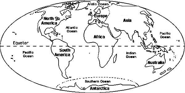 Map Of The World Coloring Page ColoringMe