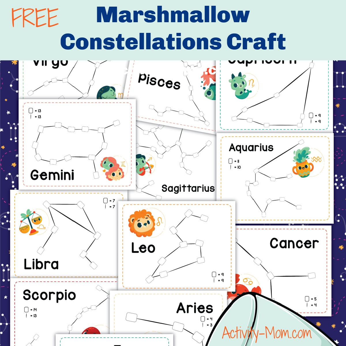 Marshmallow Constellations Printable