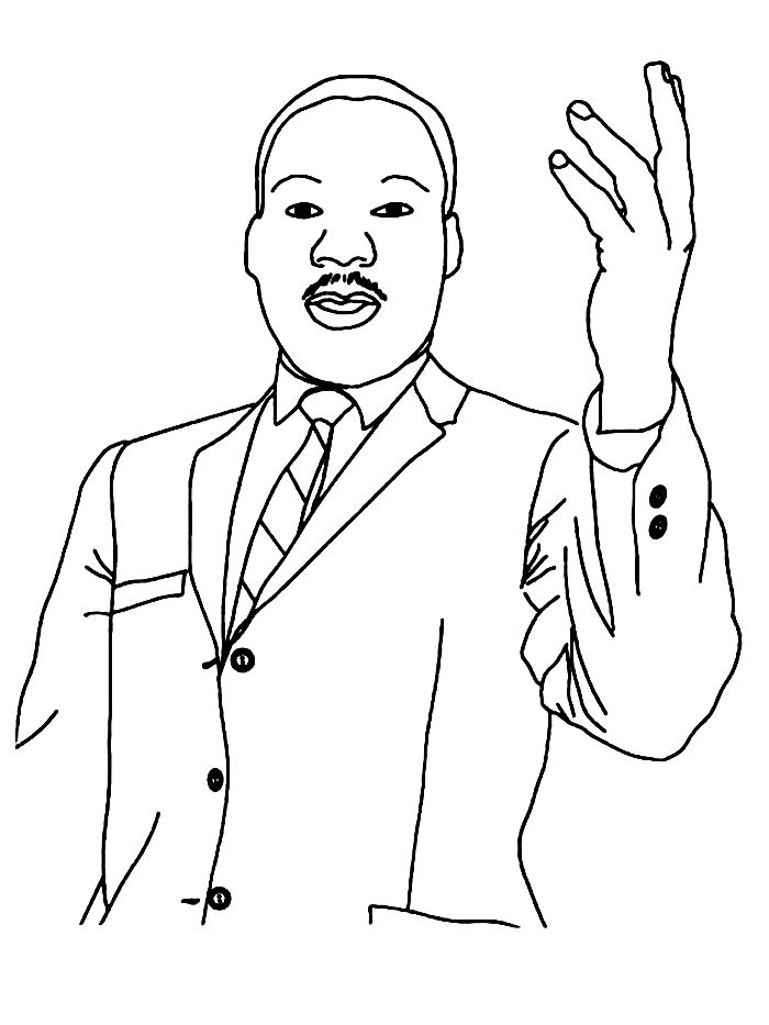 free printable martin luther king jr coloring page