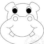 Mask Hippo Coloring Page