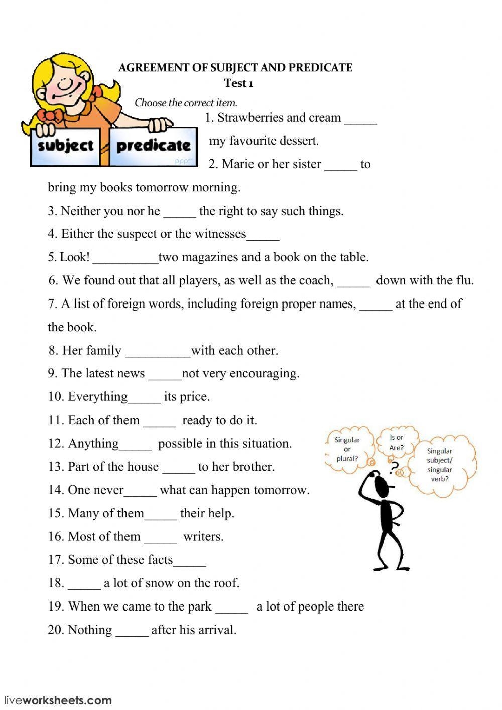 Mastering Subject Verb Agreement Worksheets And Exercises For Precision