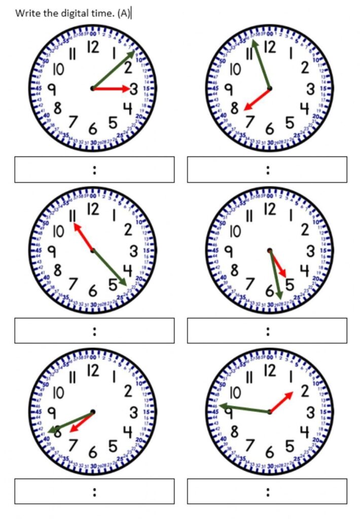 Mastering Time Telling Time To The Minute Worksheets For Precision