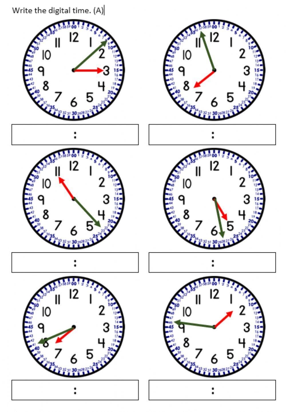 Mastering Time Telling Time To The Minute Worksheets For Precision 
