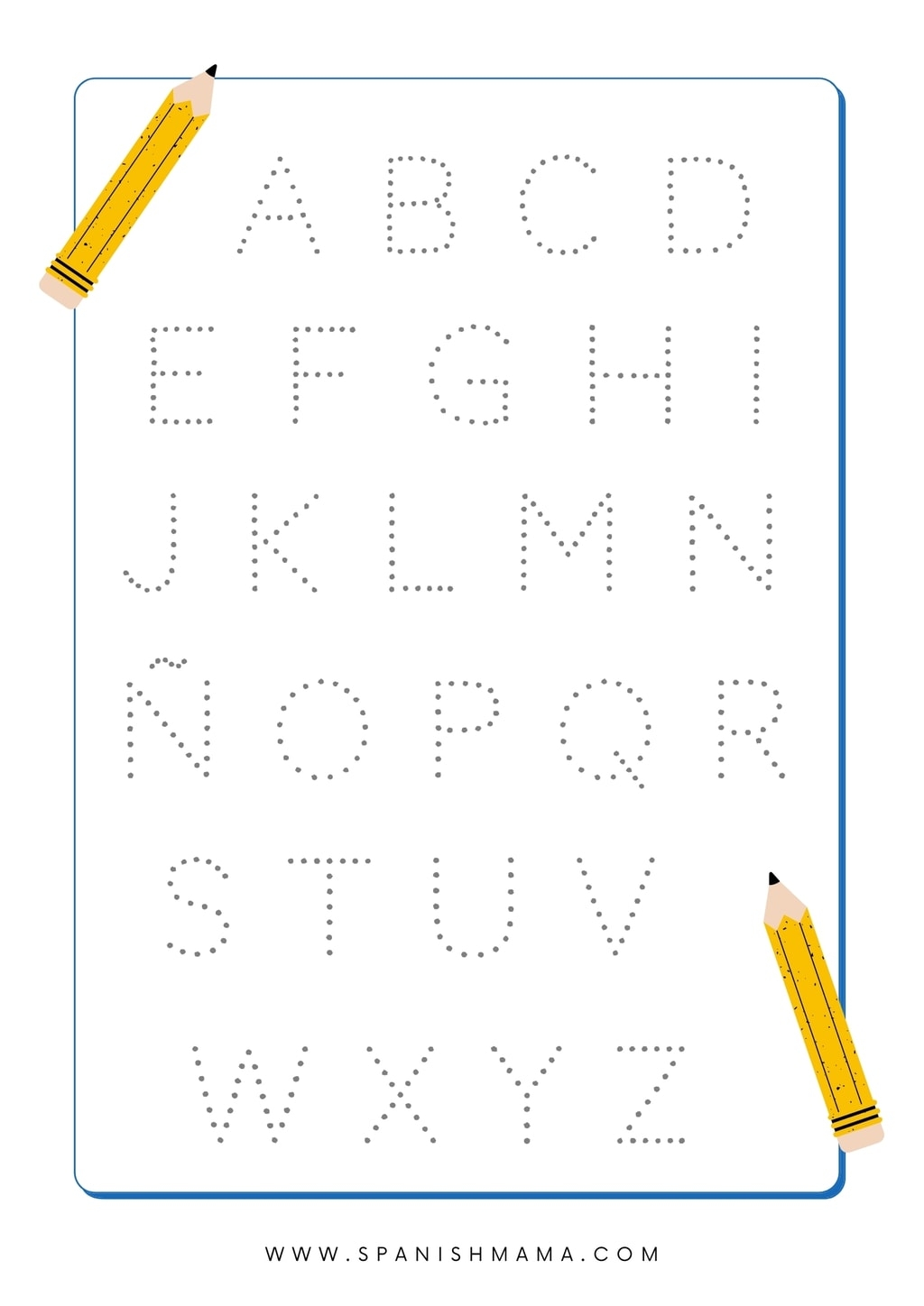 Match And Write Alphabet Worksheet EFGH F2l Spanish Fun2Learn 