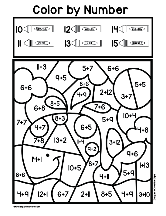 color by numbers worksheets
