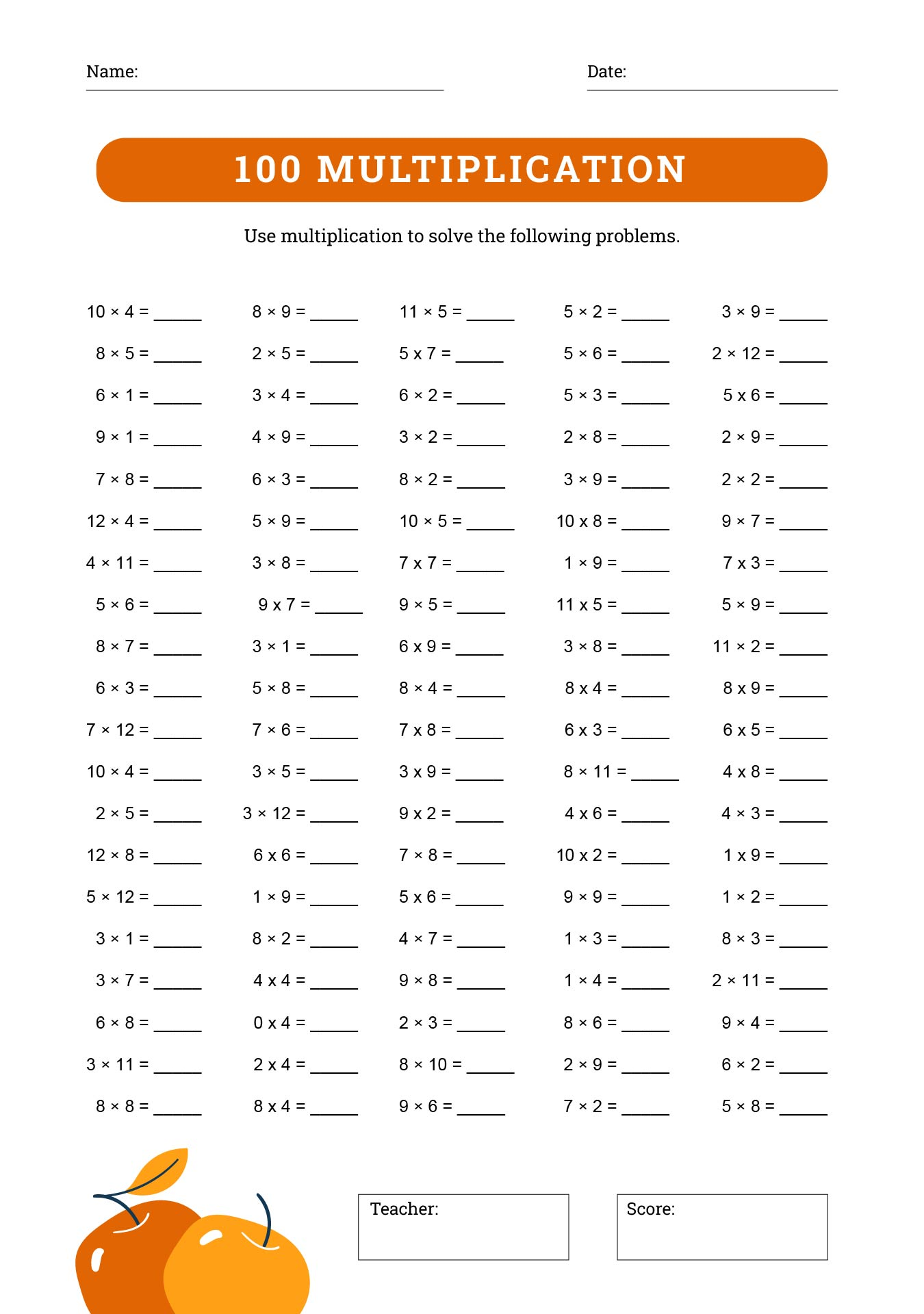 Math Multiplication Times Tables Worksheets Hilolabel