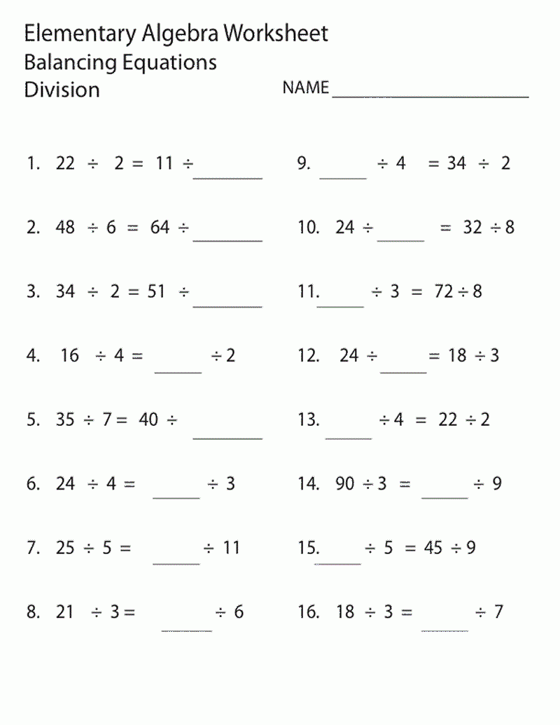 Math Worksheets For 9th Graders Printable
