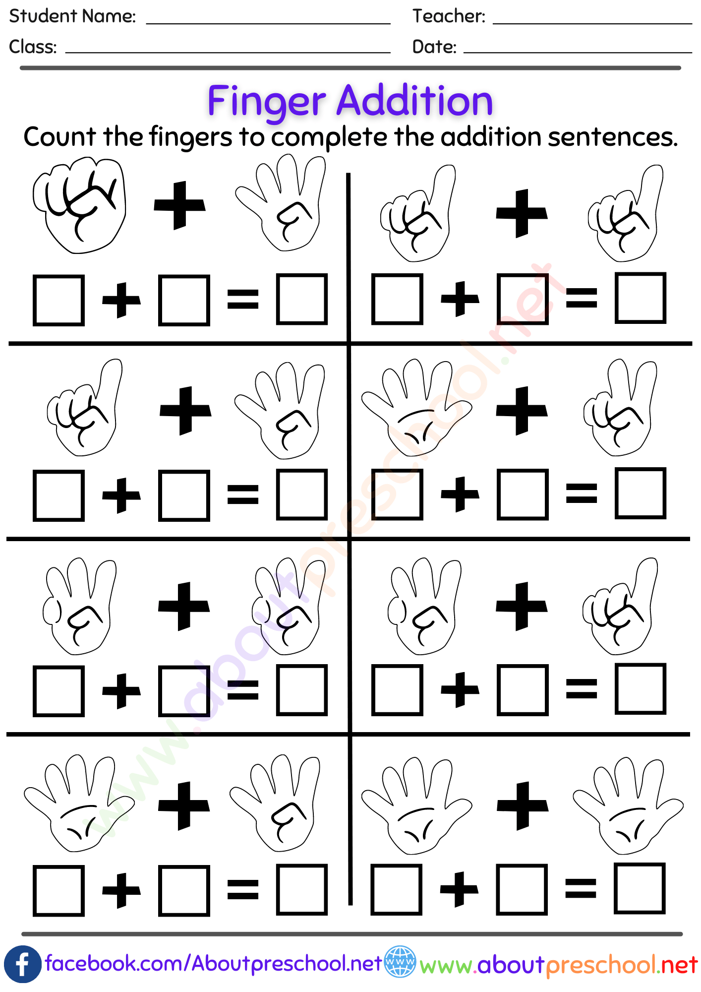 addition kindergarten worksheets pdf