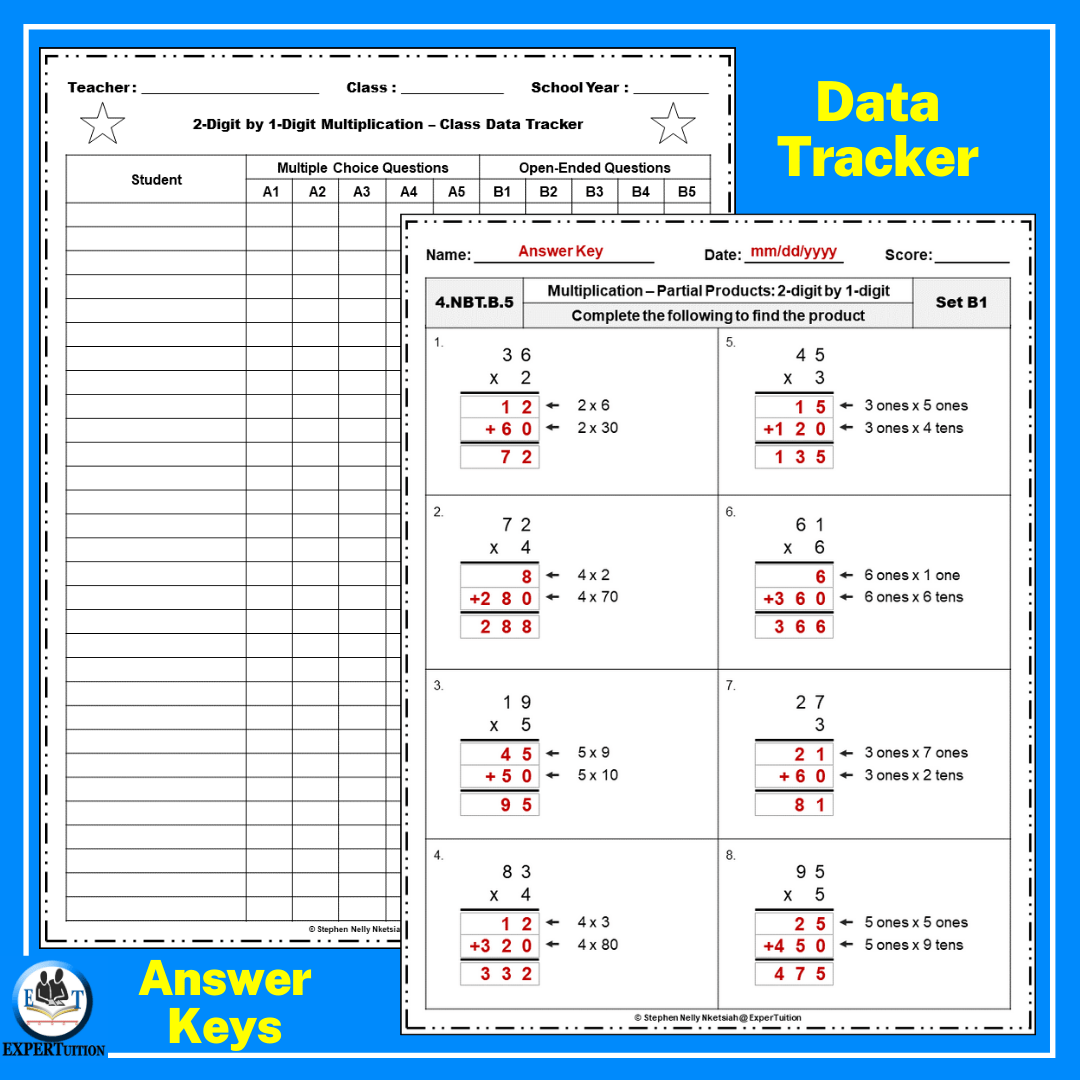 MathFactLab 2 Digit By 2 Digit Multiplication Worksheet With 