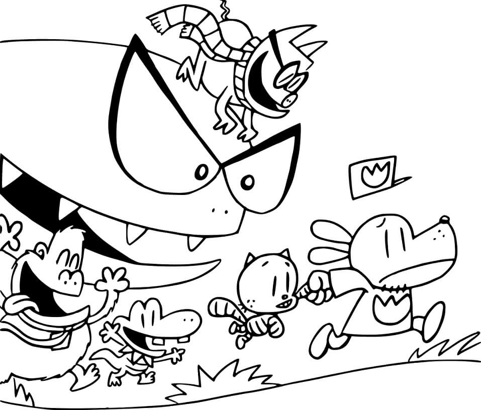 Meet Dog Man Coloring Page Free Printable Coloring Pages For Kids