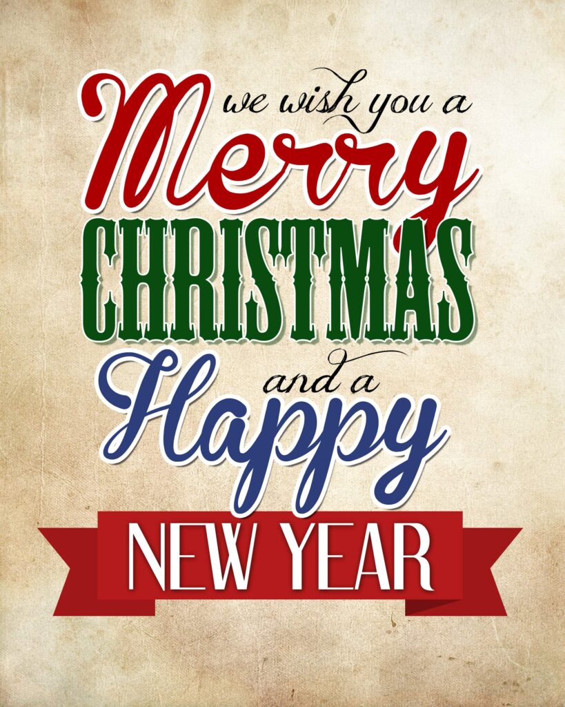 Merry Christmas Happy New Year Free Printable How To Nest For Less