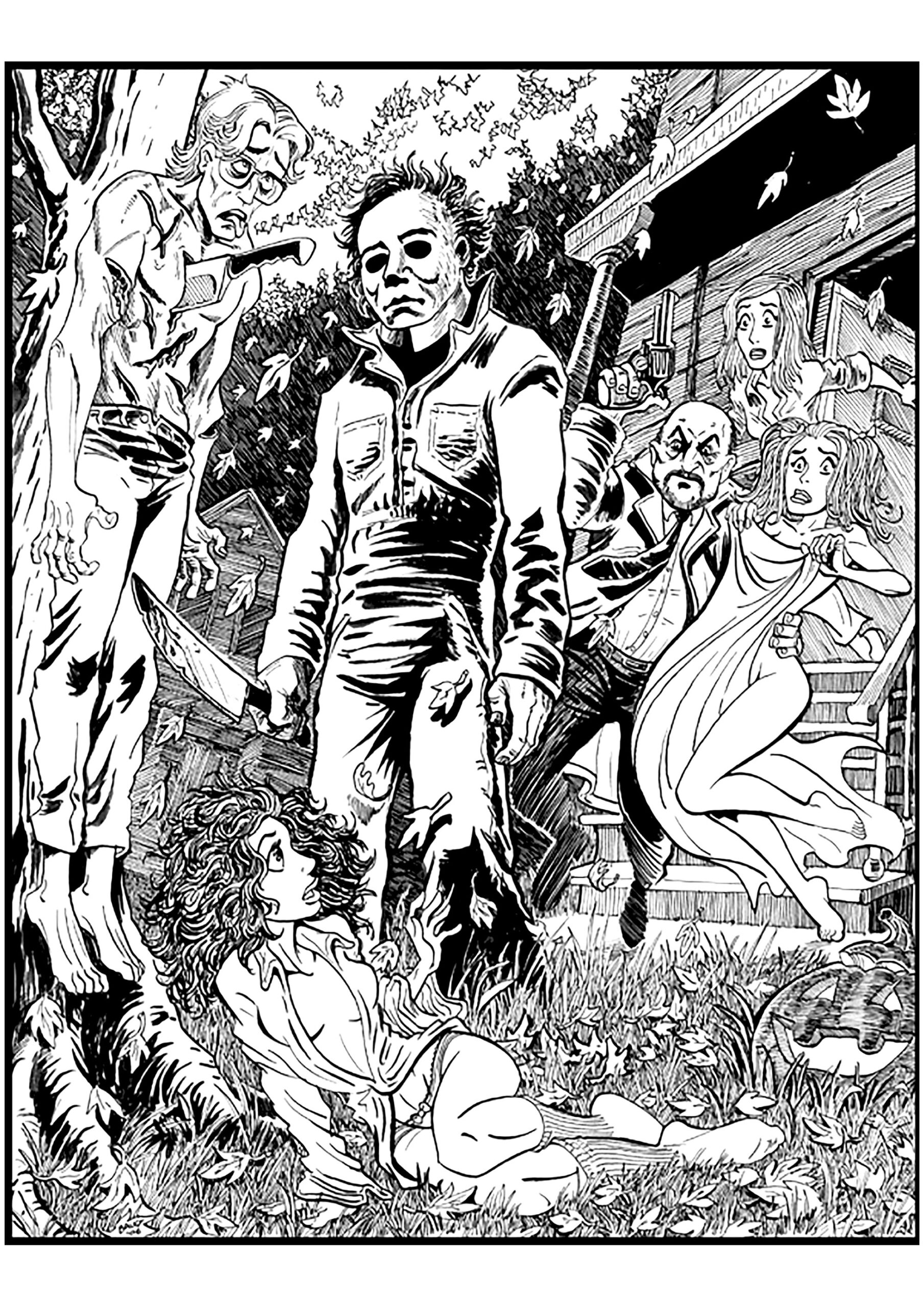 halloween coloring pages for adults free