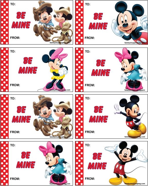 Mickey Mouse Printable Valentine Cards Minnie Mouse Valentine Cards