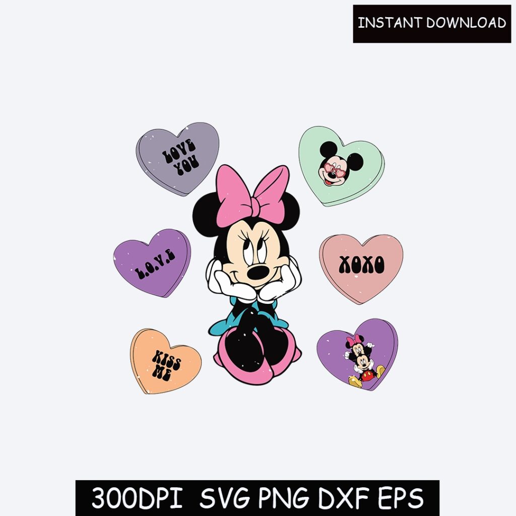 Mickey Mouse Valentines Day SVG Mickey Mouse SVG Valentines Inspire