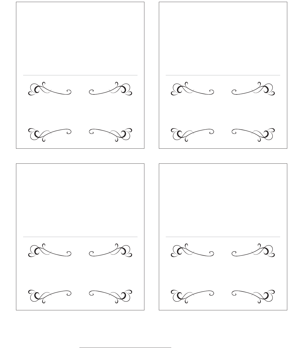 printable free place card template word
