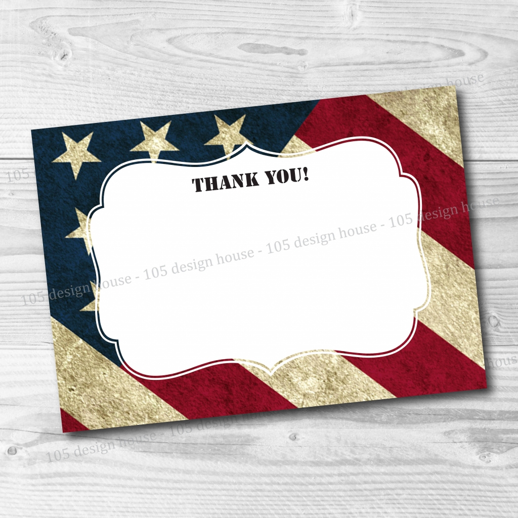Military Thank You Cards Printable Printable Cards