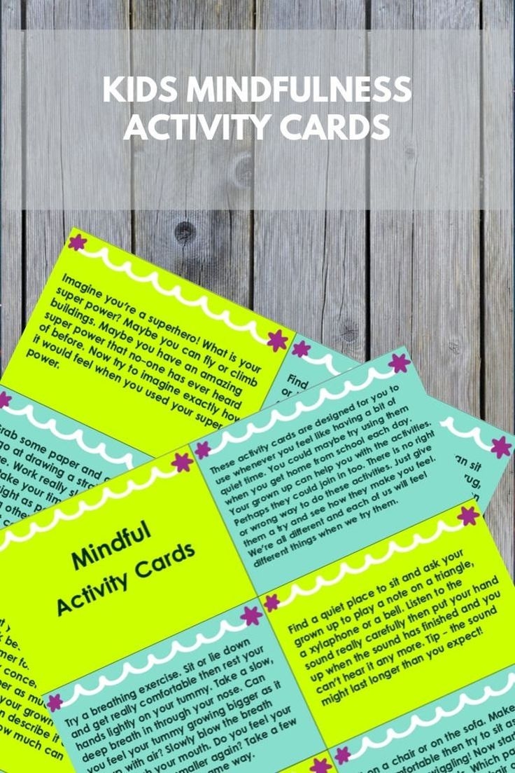 Mindfulness Cards For Kids PRINTABLE Cards Mindful Activity Cards 