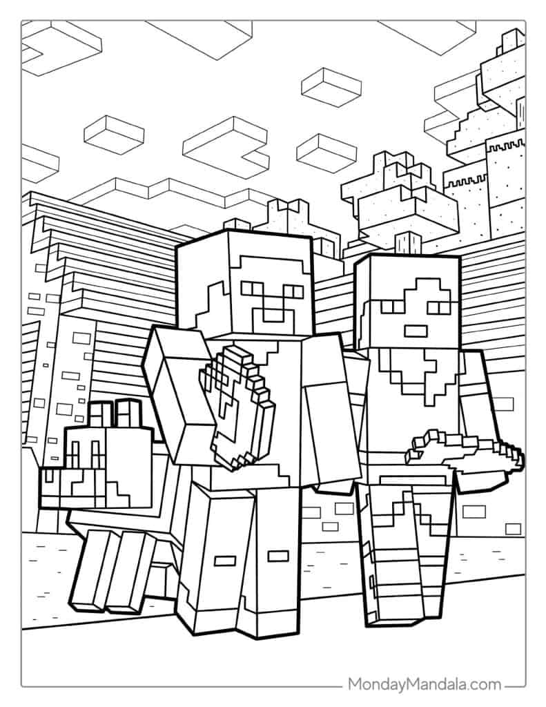 Coloring Pages Of Minecraft