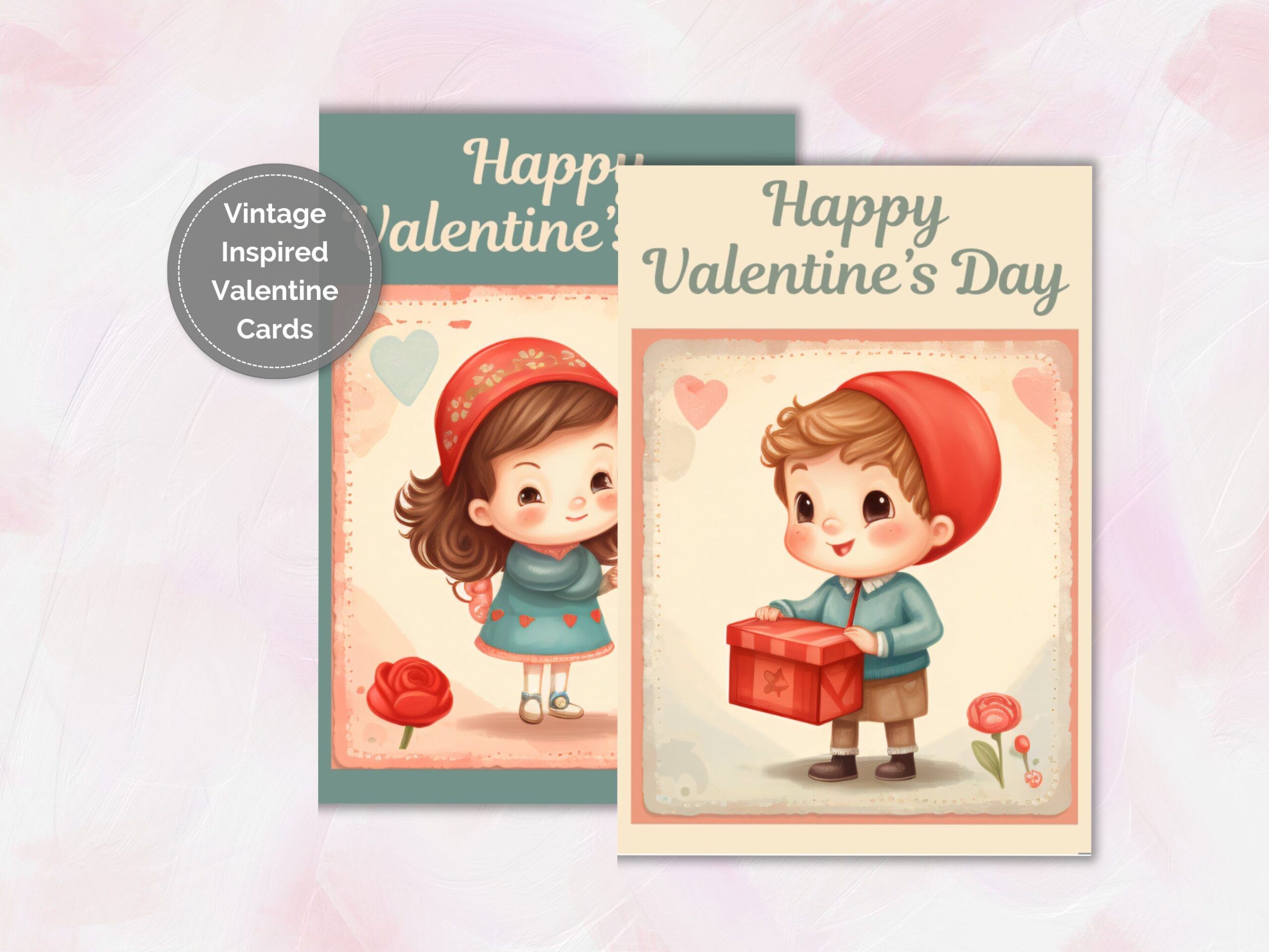 Mini Valentines Day Cards Printable Kids Valentines Day Card Hinge 