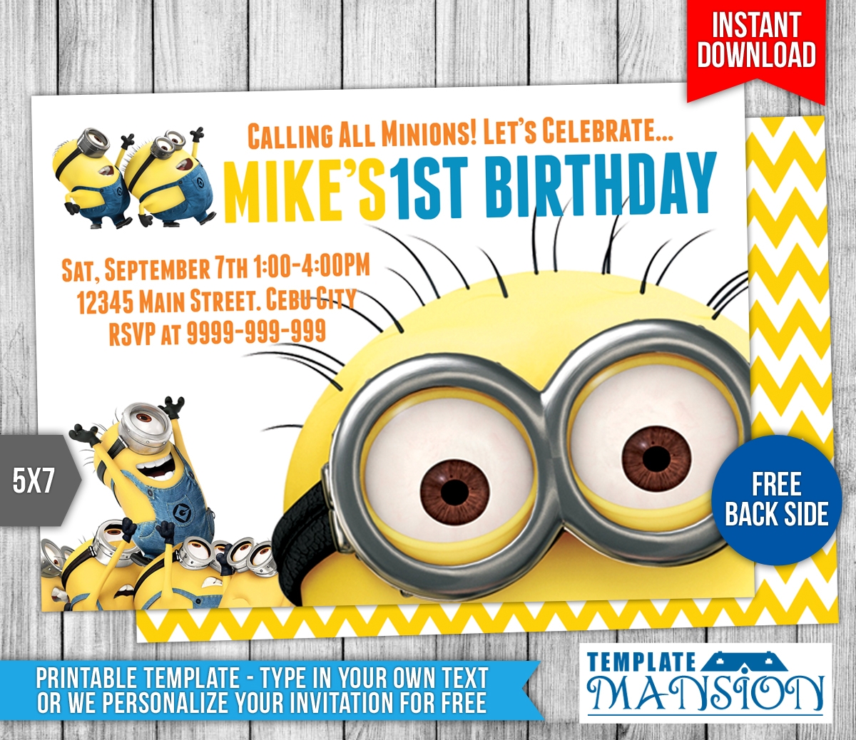 Minions Birthday Invitation 6 By Templatemansion On DeviantArt
