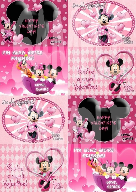 Minnie Mouse Printable Valentine Cards Minnie Mouse Valentine Cards