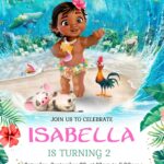 Moana Birthday Invitation Template Canva 4 Moana Birthday Invitation
