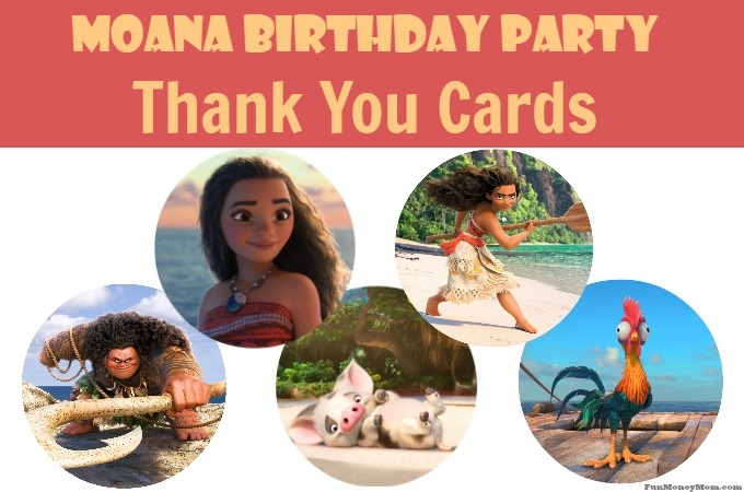 Moana Thank You Cards Free Printable From Fun Money Mom