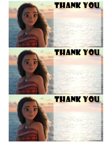 Moana Thank You Cards Free Printable From Fun Money Mom