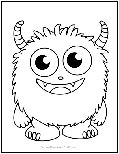 free monster coloring pages
