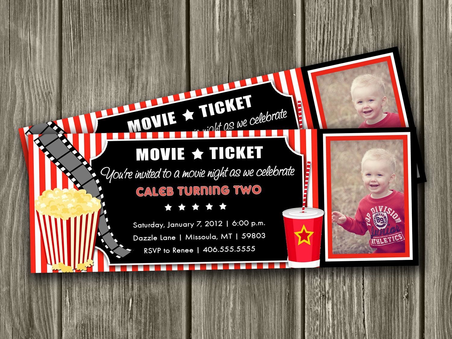 Movie Ticket Invitation Template Free Printable Word Searches