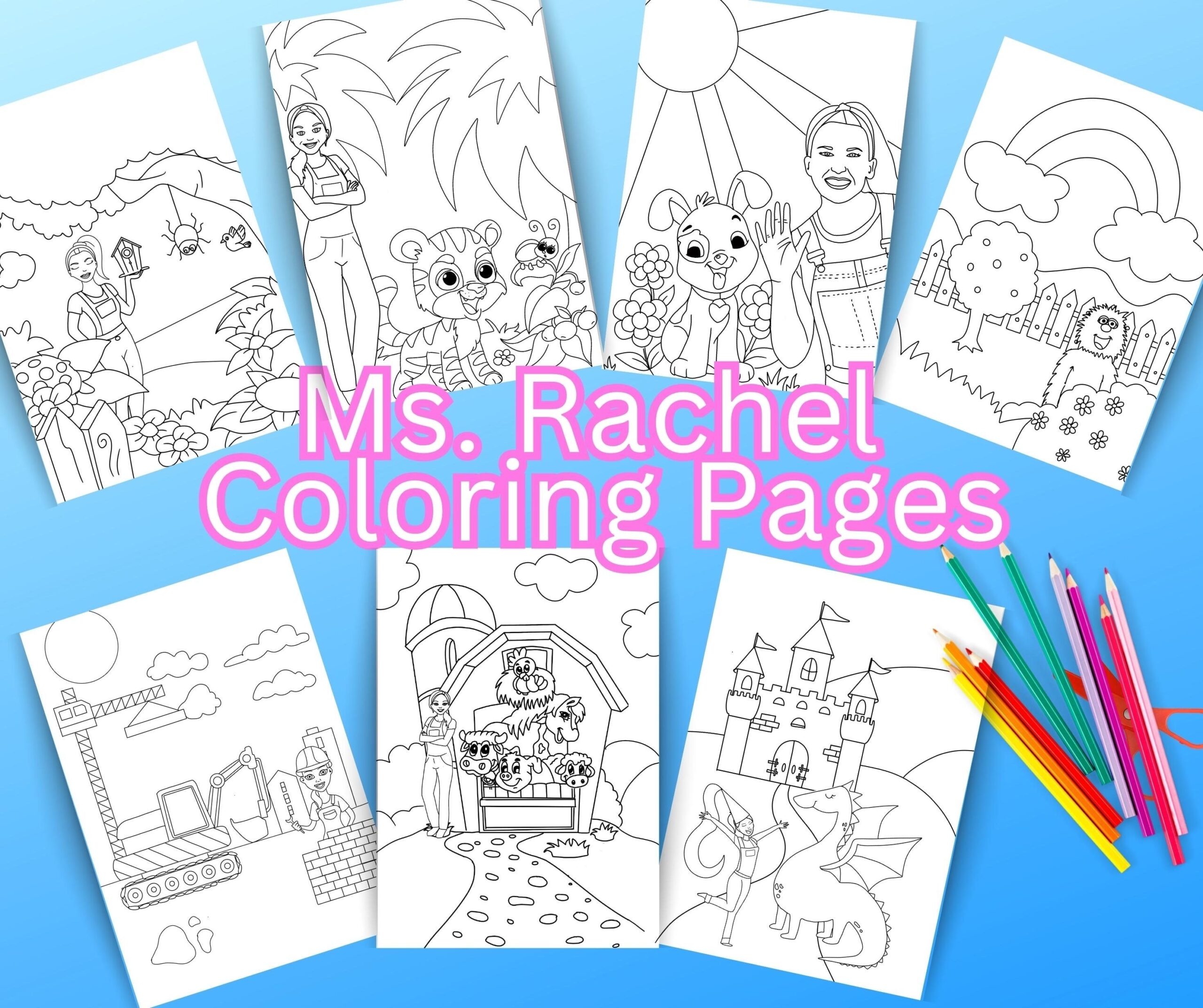 ms rachel coloring page free
