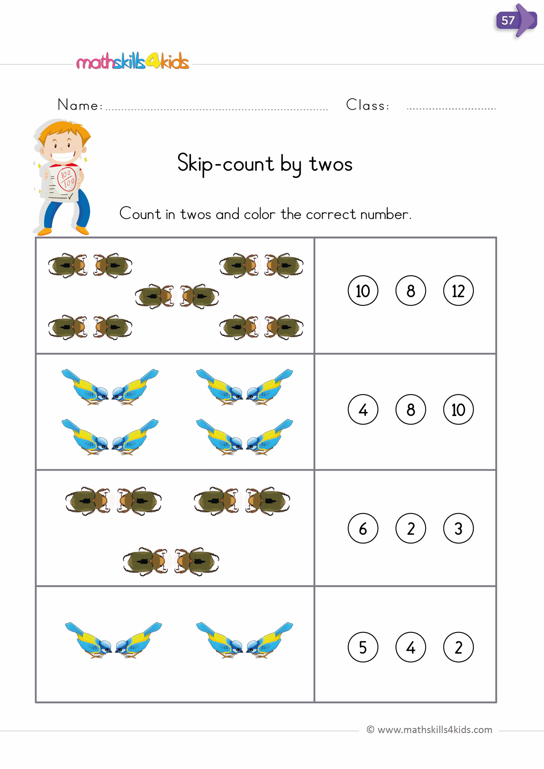 Multiplication 2s Worksheet Multiplication Worksheets