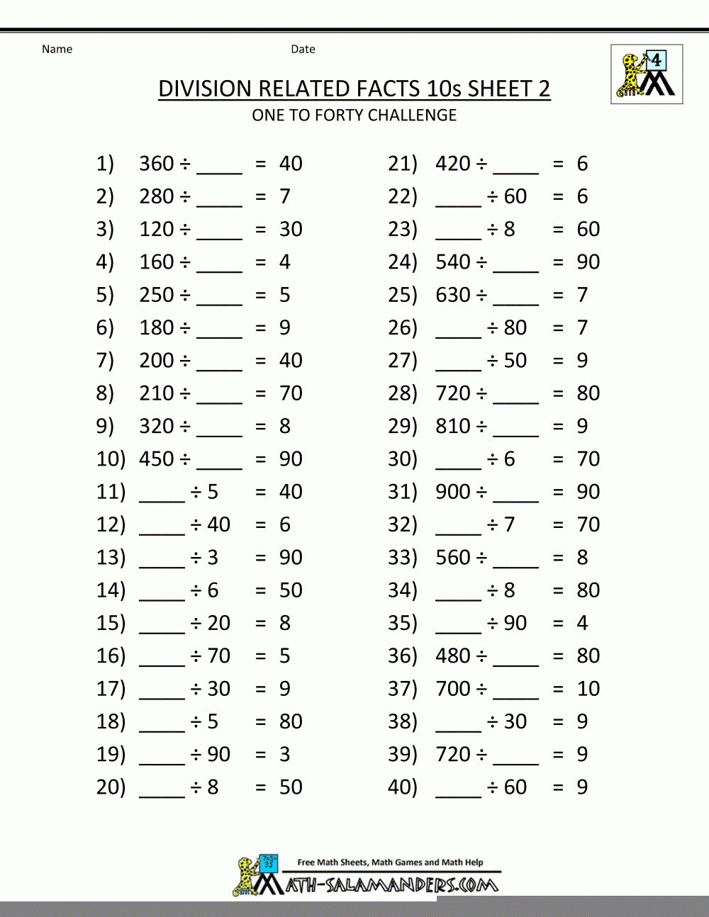 Multiplication Worksheets 4Th Grade PrintableMultiplication