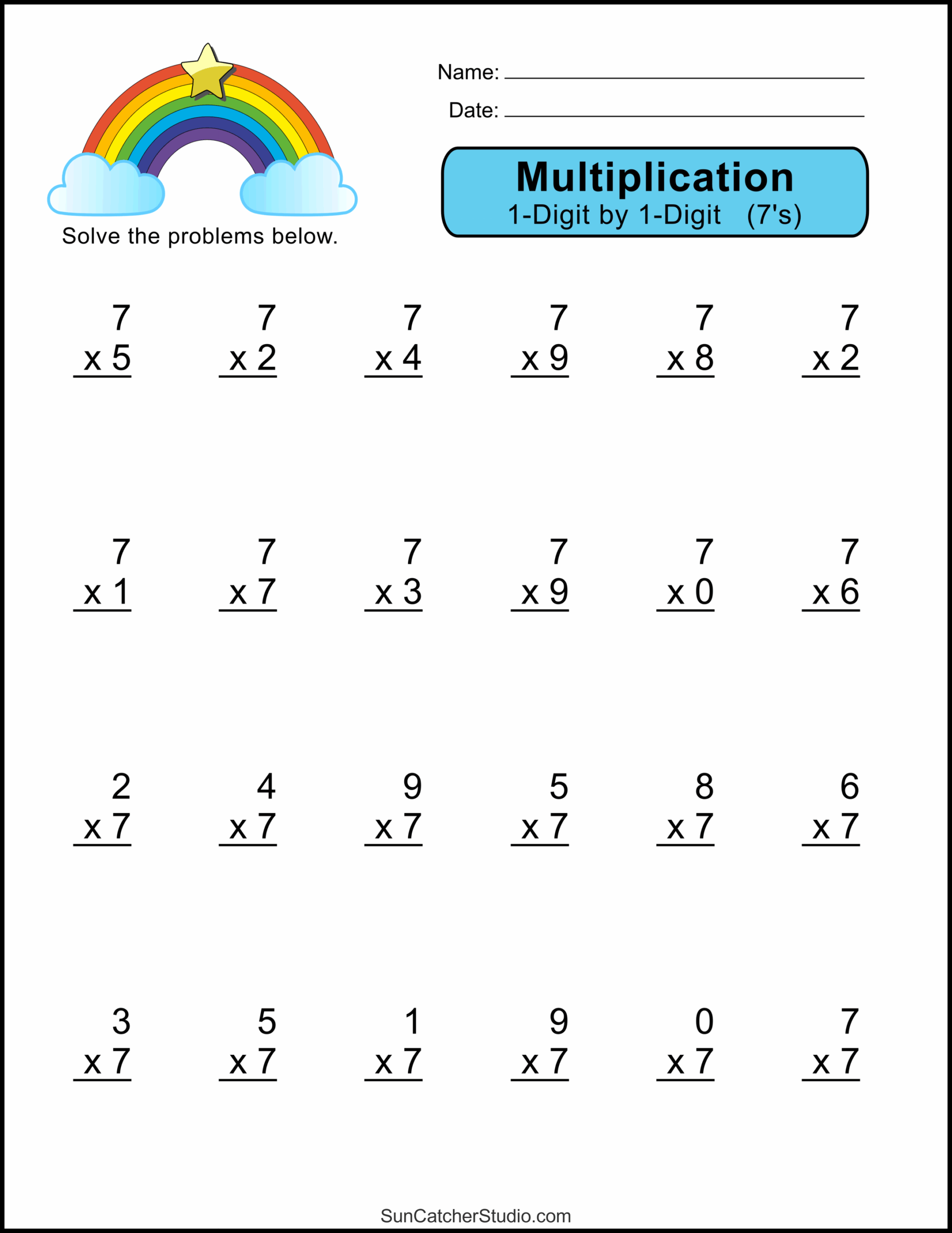 3rd multiplication worksheets