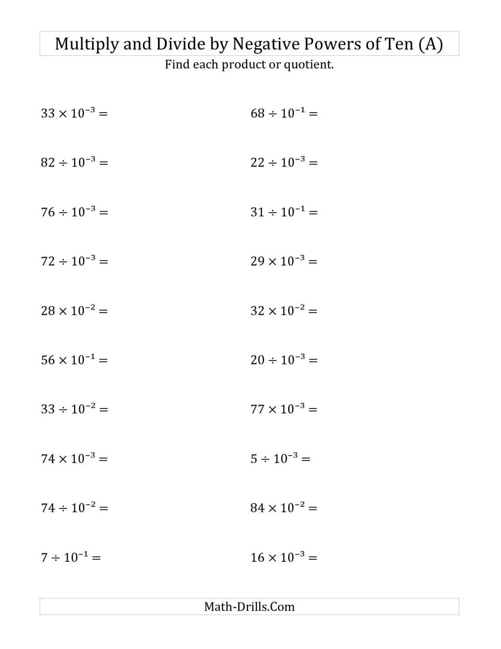 Multiplying And Dividing Integers Worksheets Kuta 711382 Free 