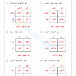 Multiplying Binomial Using Box Method Worksheet Worksheets Library