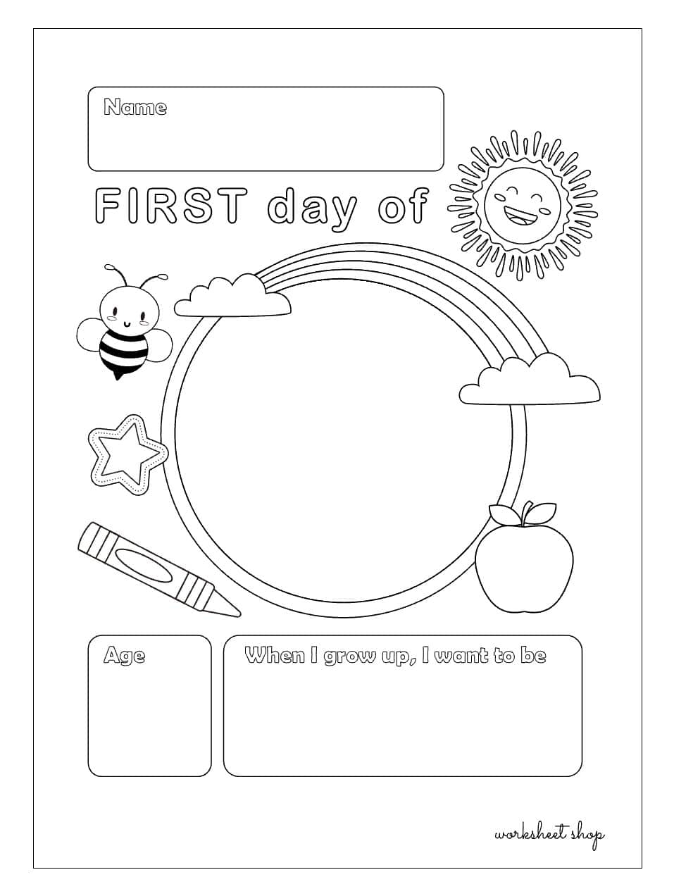 My First Day Of School Worksheet 2 Worksheet Shop Worksheets Library