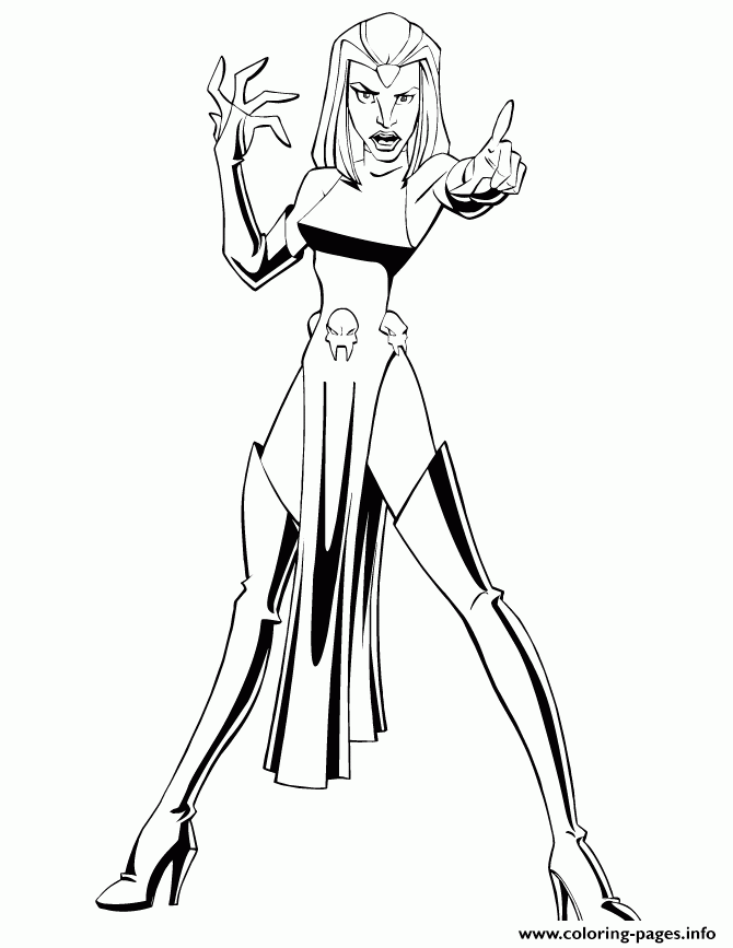 Mystique X Men Coloring Pages Printable