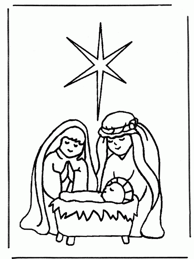 nativity free coloring pages