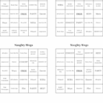 Naughty Bingo WordMint Worksheets Library