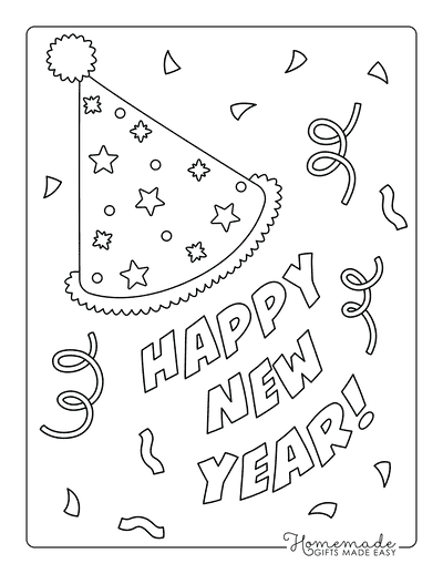 New Year Color Pages For Kids 2023 Get New Year 2023 Update