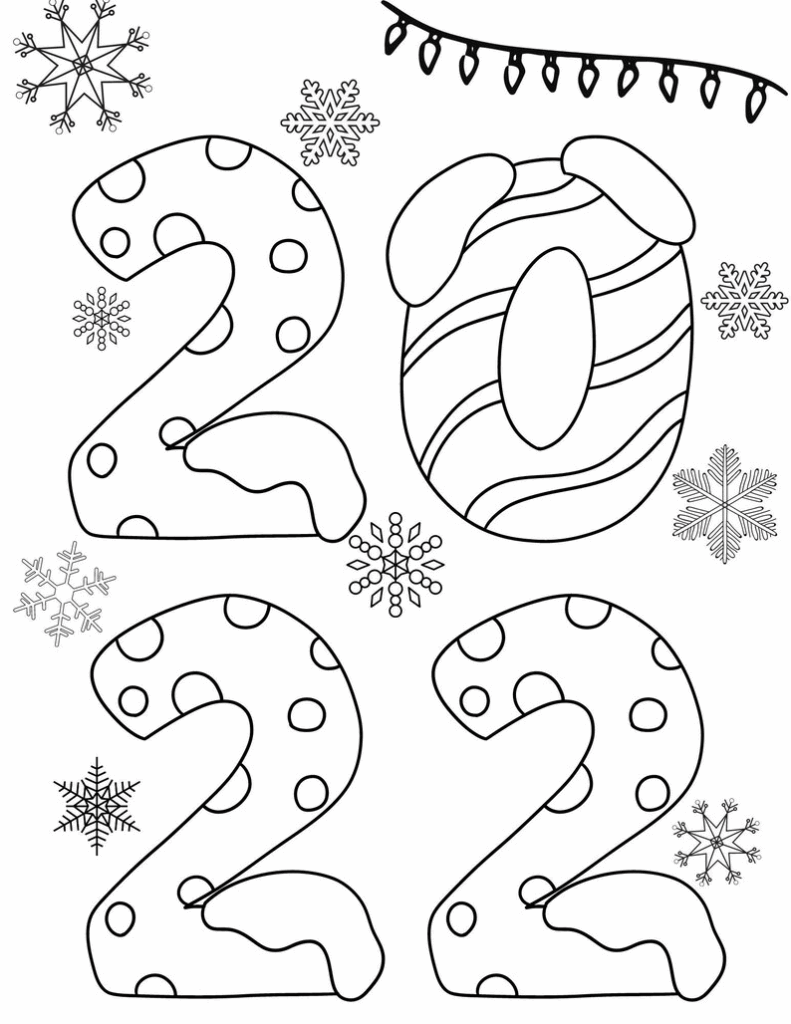 New Year Coloring Pages New Year PDF Coloring New Year Printables