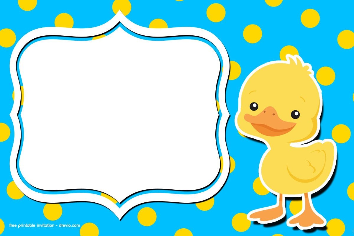 duck birthday invitation template