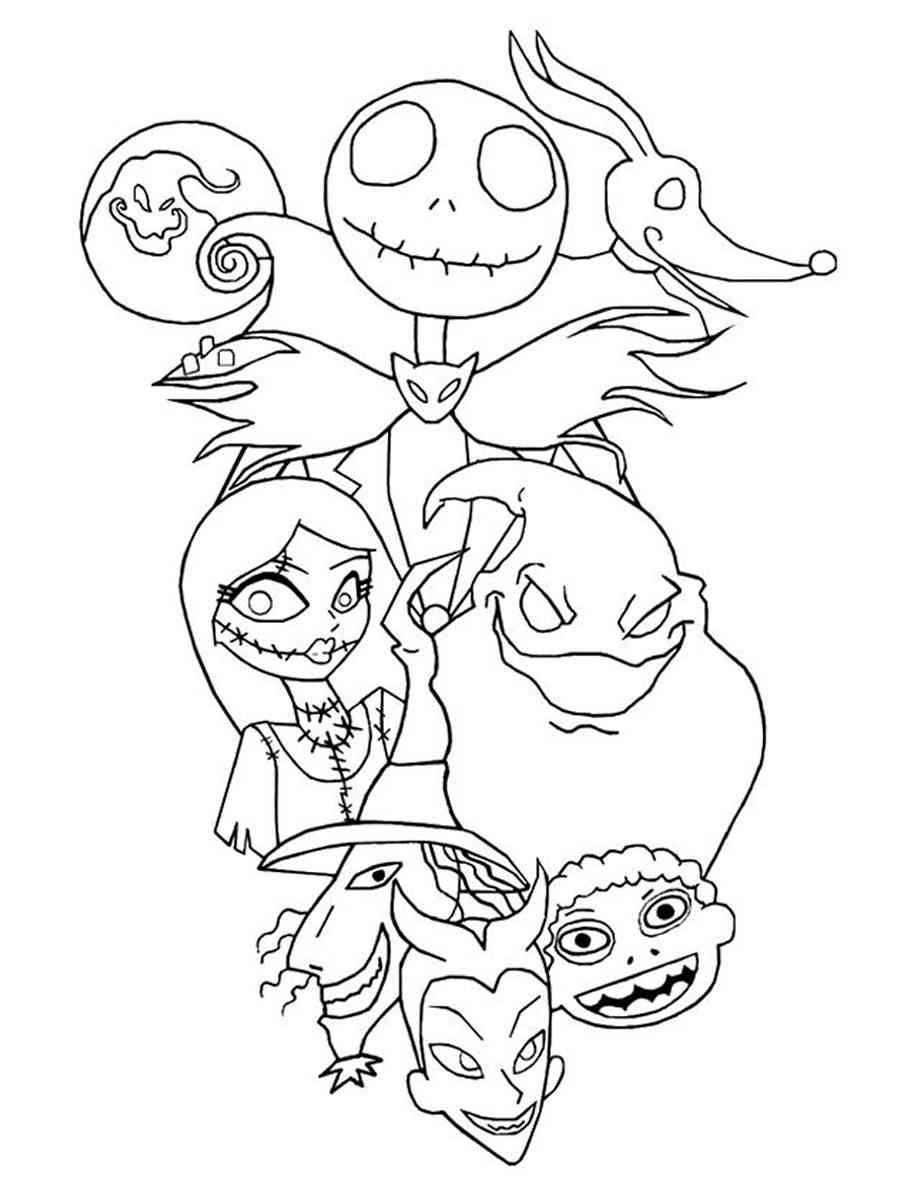 Nightmare Before Christmas Coloring Pages