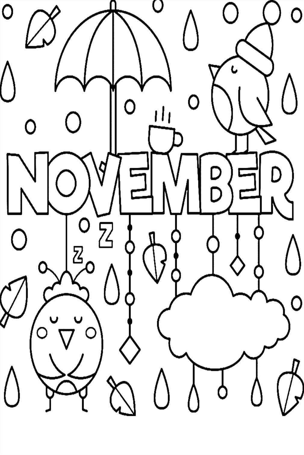 free november coloring pages